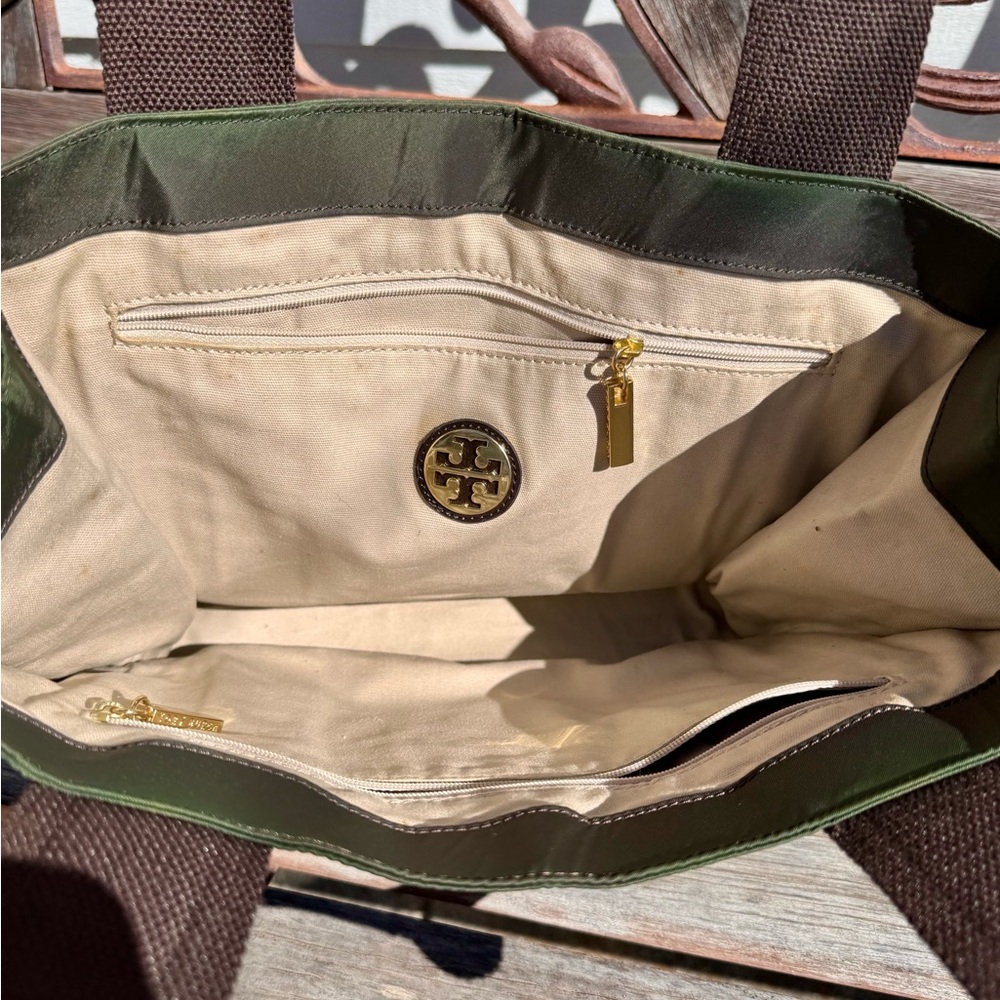Vintage Tory Burch Nylon & Patent Leather Tote Bag - Picture 6 of 11